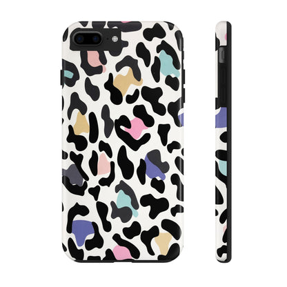 Rainbow Leopard Print design Tough Phone Case compatible with a large variety of iPhone models, Birthday Gift, Phone Case