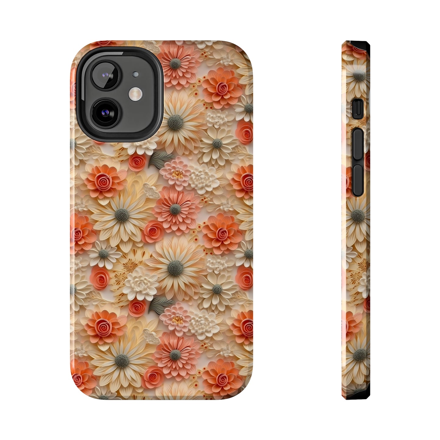 3D Wildflower Floral Pattern print design Phone Case- Lightweight, Impact Resistant Cover for iPhone 6, 6s, 12, 13, 14, 15