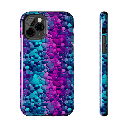 3D Bubble Print Pattern Design Tough Phone Case compatible with a large variety of iPhone models, Phone Case, Gift