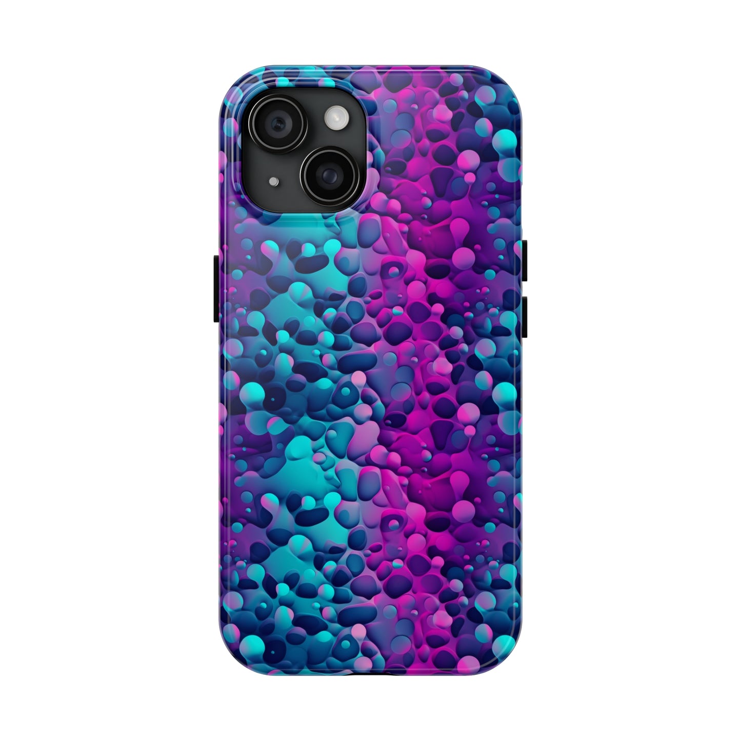 3D Bubble Print Pattern Design Tough Phone Case compatible with a large variety of iPhone models, Phone Case, Gift