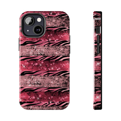 Pink Tiger Design Tough Phone Case compatible with a large variety of phone models, Gift, Phone Case