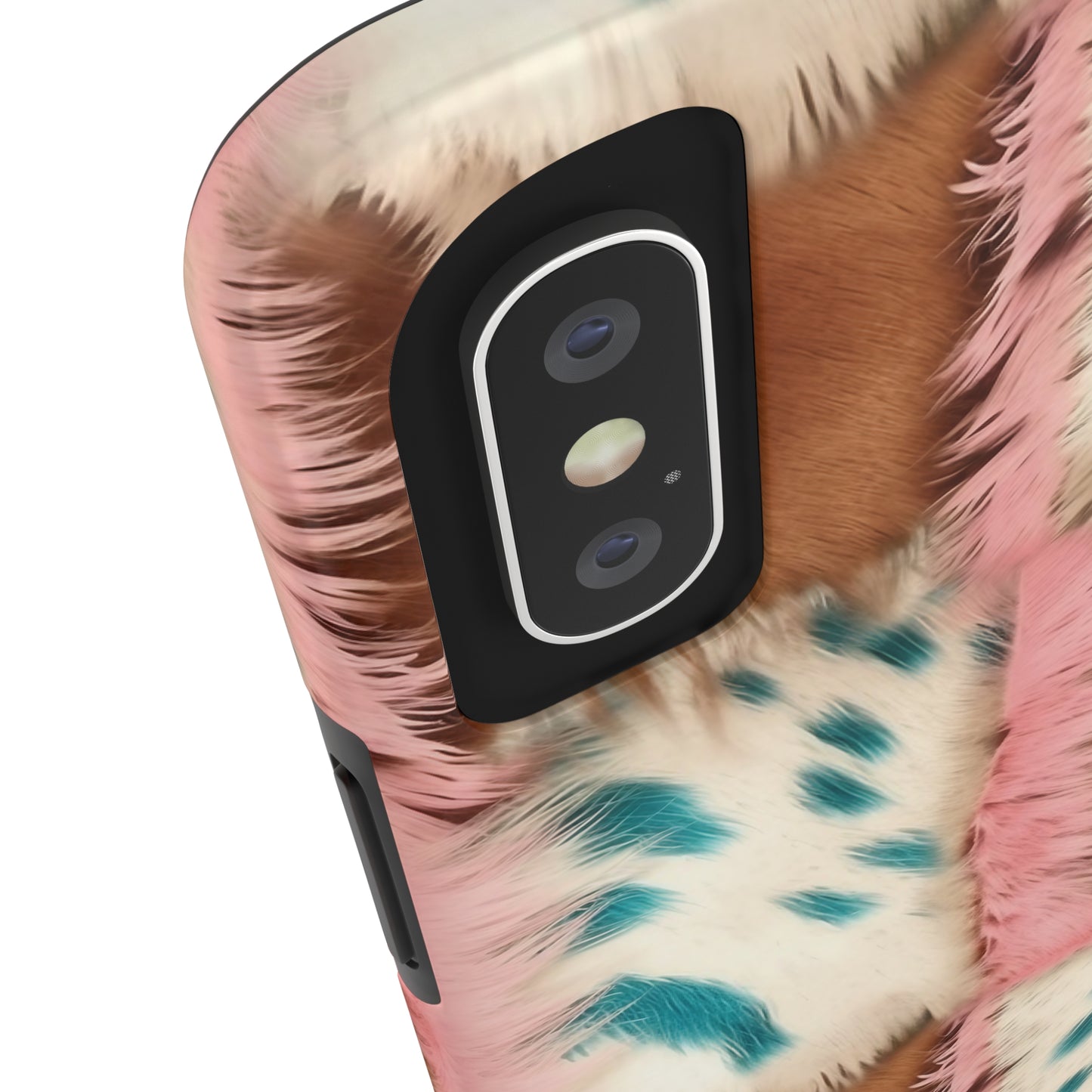 Modern Cowgirl Cowhide Design Pattern Print Tough Phone Case compatible with a large variety of phone models, Phone Case, Gift