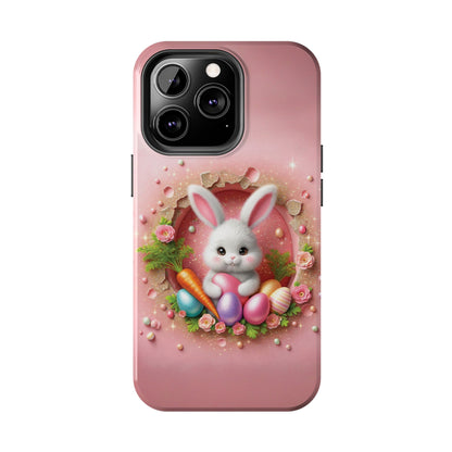 Easter Bunny Hole in the Wall design Tough Phone Case compatible with a large variety of iphone models