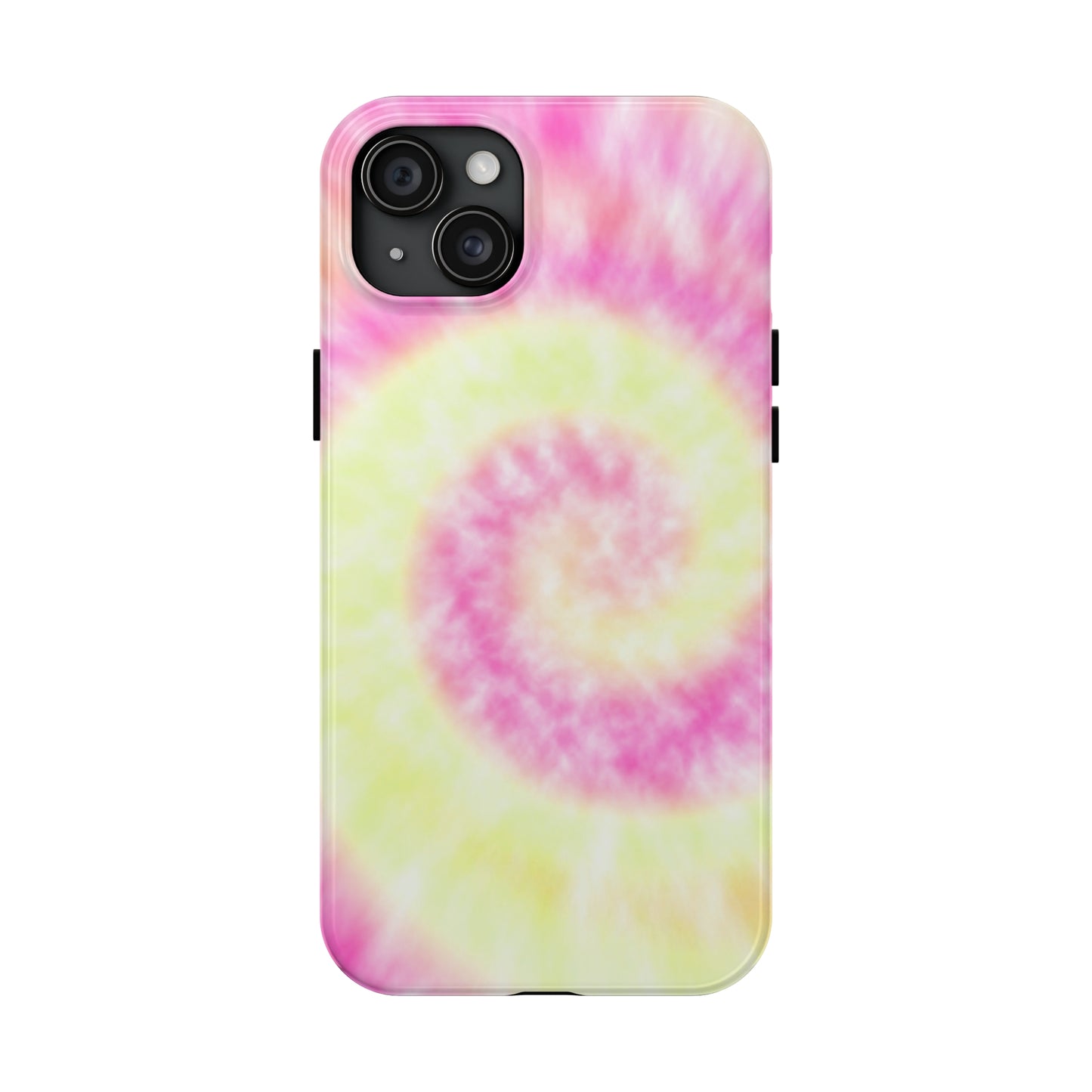 Pink and Yellow Tie Dye Design Phone Case- Lightweight, Impact Resistant Cover for iPhone 6, 6s, 12, 13, 14, 15