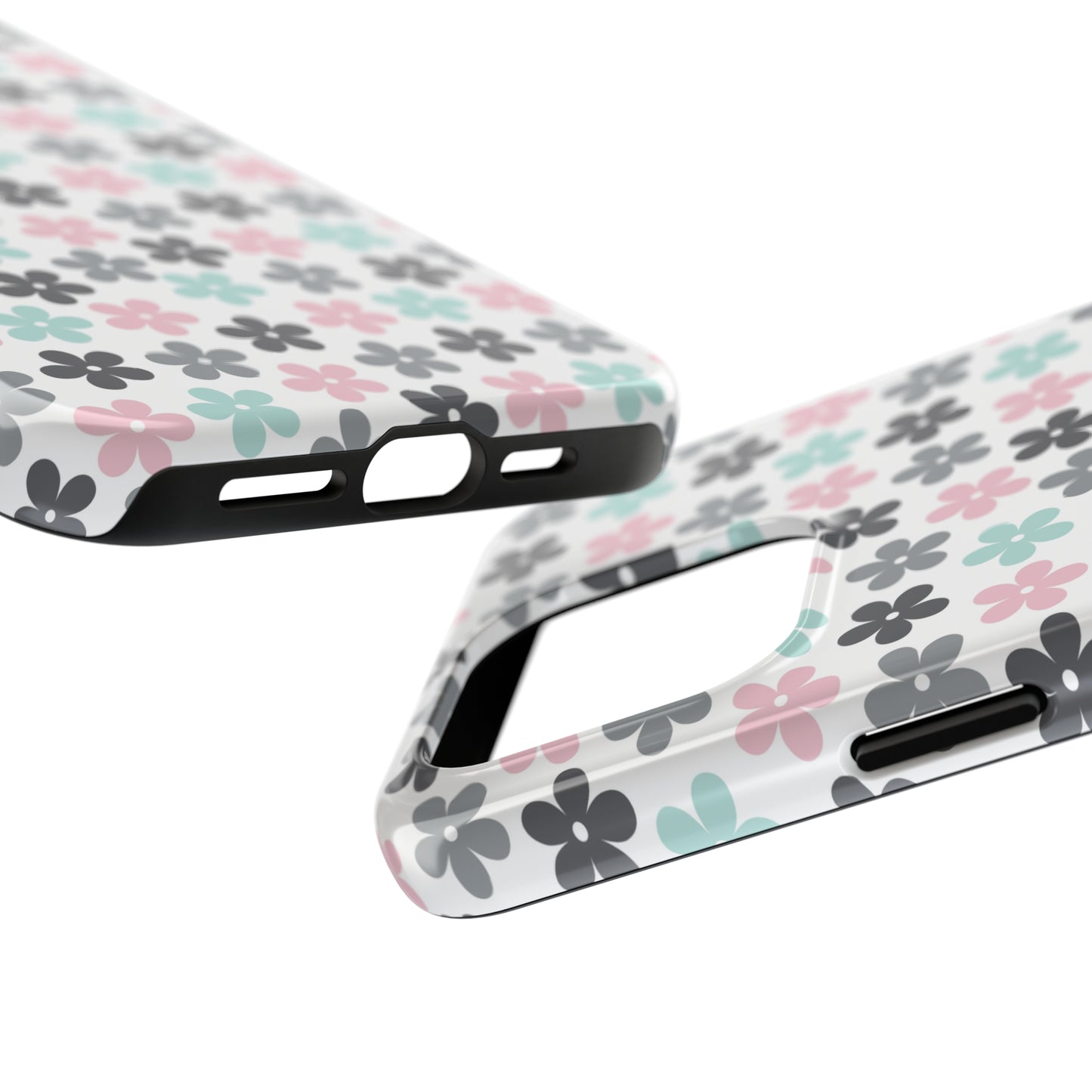 Pastel Groovy Flowers print design Tough Phone Case compatible with a large variety of iphone models