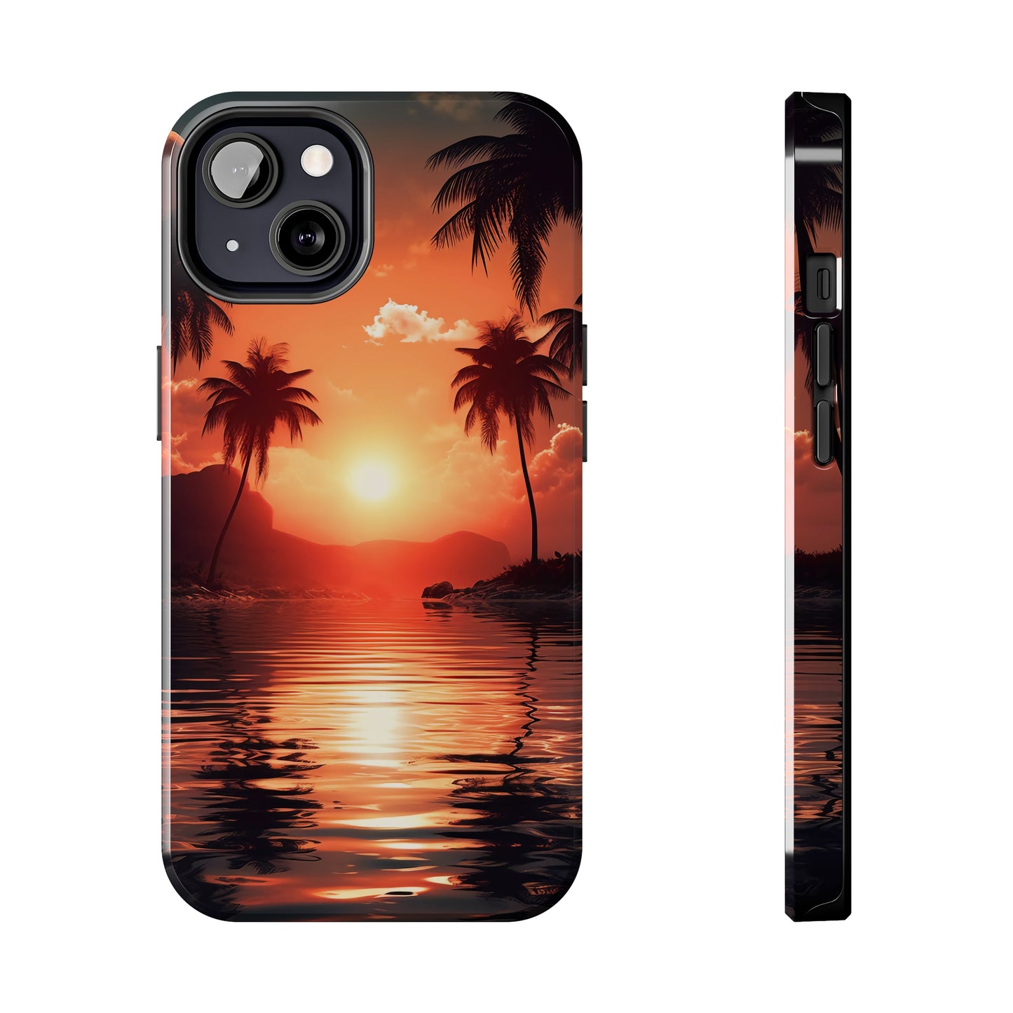 Sunset Beach Design iPhone Case, Beautiful Beach Scene, Artsy Surf Design, Protective Phone Cover compatible with a large variety of iPhone models, Phone Case, Gift