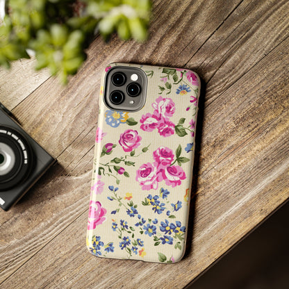 Western Pink Roses Design Tough Phone Case compatible with a large variety of iphone models