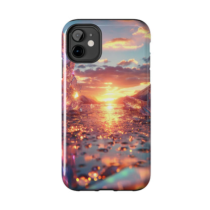 Abstract Sunrise Crystal Design Tough Phone Case