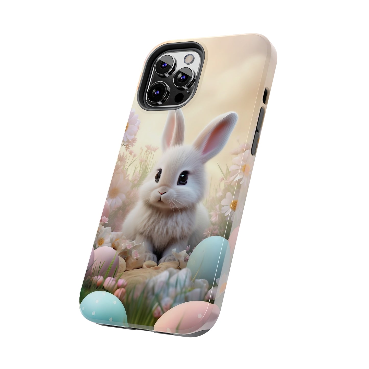 Cute Easter Bunny Pattern Design Tough Phone Case compatible with a large variety of iPhone models, Gift, Phone Case