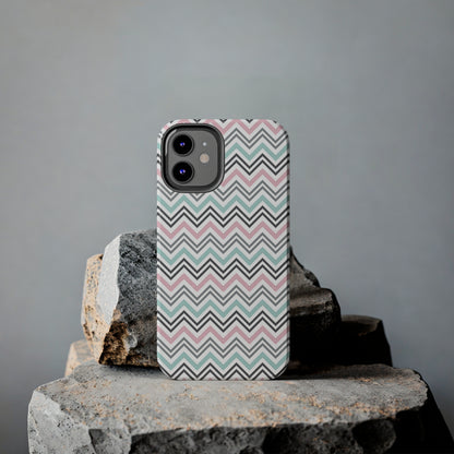 Pastel Chevron print design Tough Phone Case compatible with a large variety of iphone models