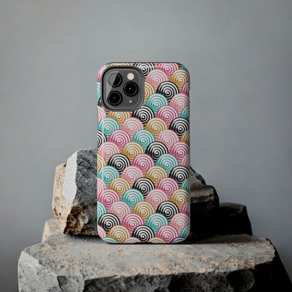 Rainbow Swirls Pattern design Tough Phone Case compatible with a large variety of iphone models