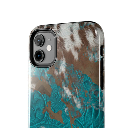 Western Cow Print Design  Phone Case- Lightweight, Impact Resistant Cover for iPhone 6, 6s, 12, 13, 14, 15