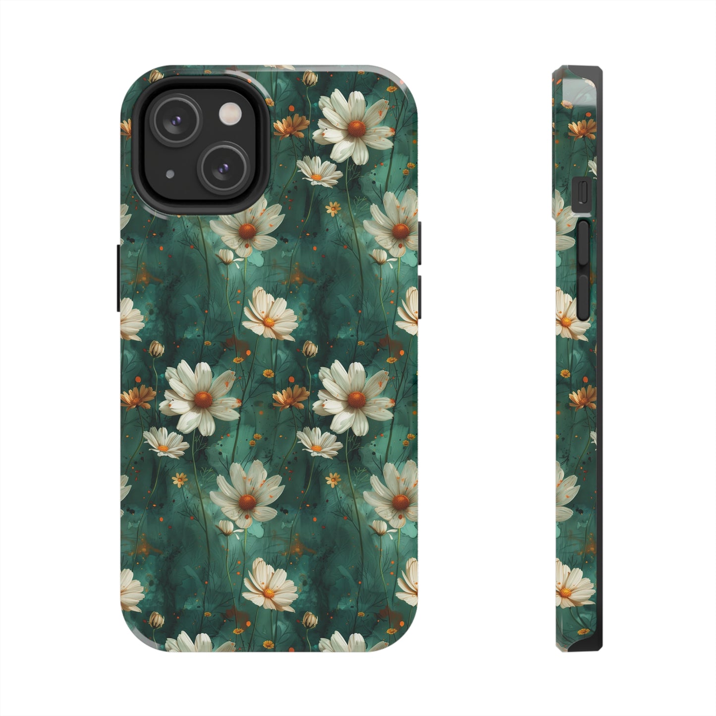 Watercolor Daisy Floral iPhone Case, Elegant White Blossom Design, Protective Phone Cover, Stylish Watercolor Flower Pattern compatible with a large variety of iPhone models, Phone Case, Gift