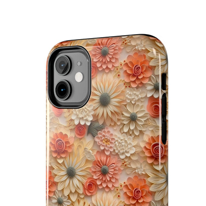 3D Wildflower Floral Pattern print design Phone Case- Lightweight, Impact Resistant Cover for iPhone 6, 6s, 12, 13, 14, 15