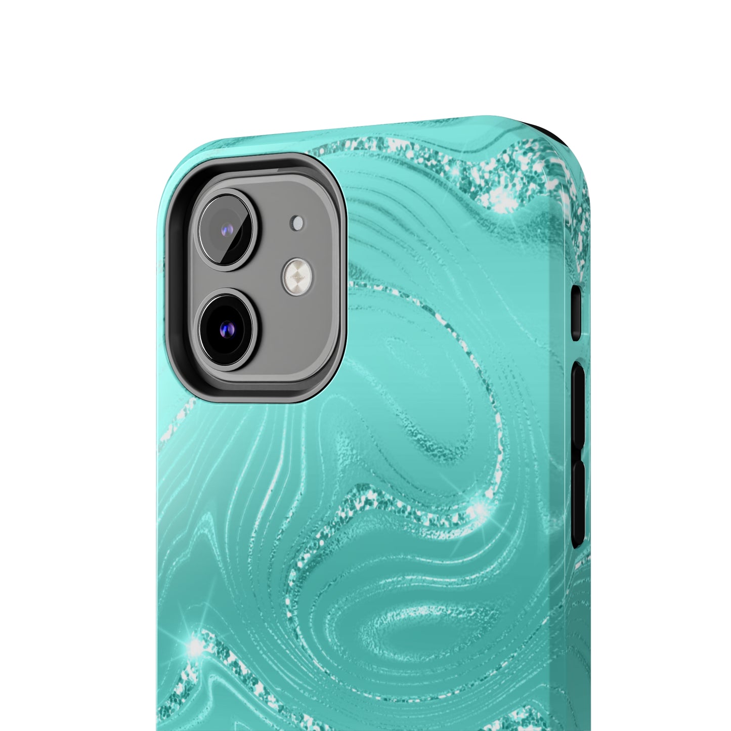 Marbled Turquoise Design Tough Phone Case compatible with a large variety of phone models, Gift, Phone Case