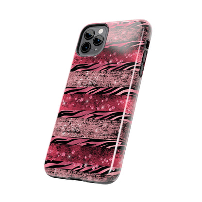 Pink Tiger Design Tough Phone Case compatible with a large variety of phone models, Gift, Phone Case