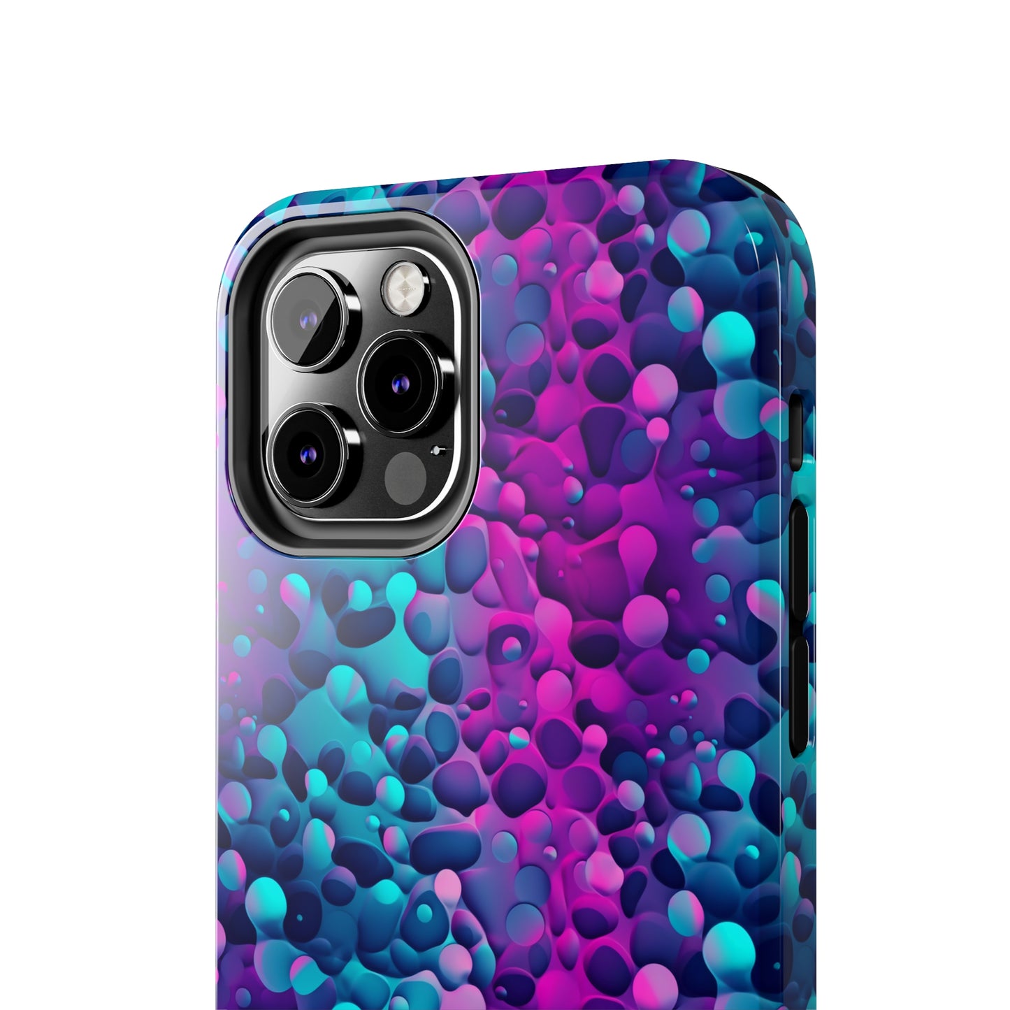 3D Bubble Print Pattern Design Tough Phone Case compatible with a large variety of iPhone models, Phone Case, Gift