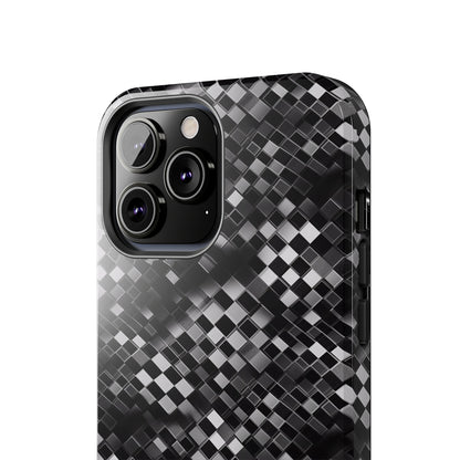 3D Checkerboard Print Pattern Design Tough Phone Case compatible with a large variety of iPhone models, Phone Case, Gift