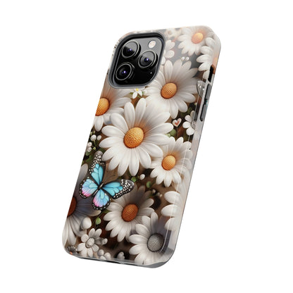 Butterflies, Leopard Print & Daisies Digital print Design Tough Phone Case compatible with a large variety of iPhone models,Gift, Phone Case