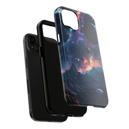 Galaxy Themed Digital print Design Tough Phone Case compatible with a large variety of iPhone models, Gift, Phone Case