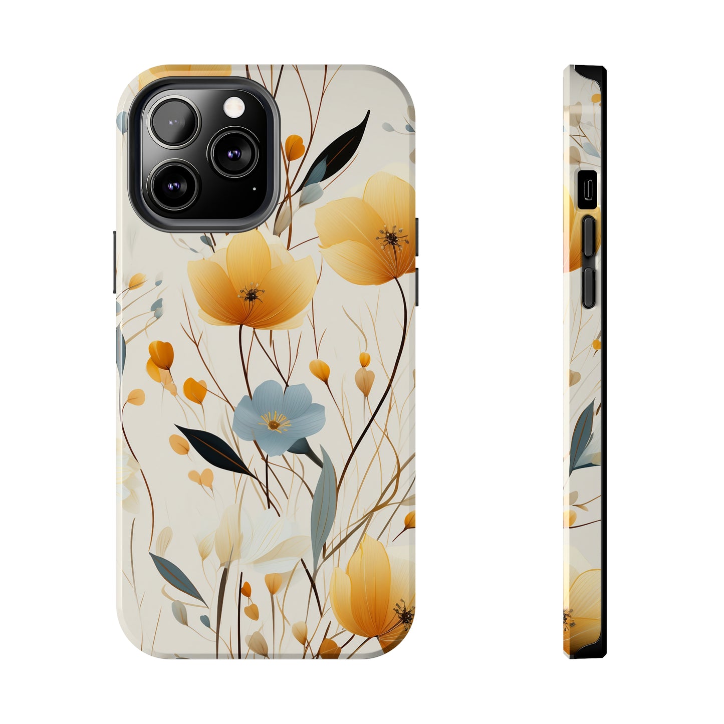 Wildflowers Muted Tones Digital print Design Tough Phone Case compatible with a large variety of iPhone models, Gift, Phone Case