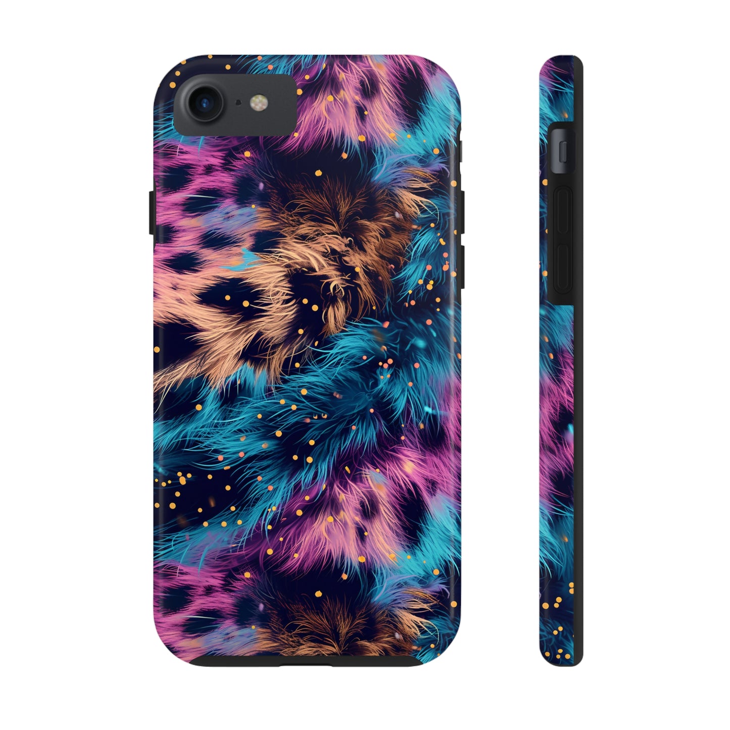 Multicolor unique leopard Pattern Design Tough Phone Case compatible with a large variety of iPhone models, Gift, Phone Case