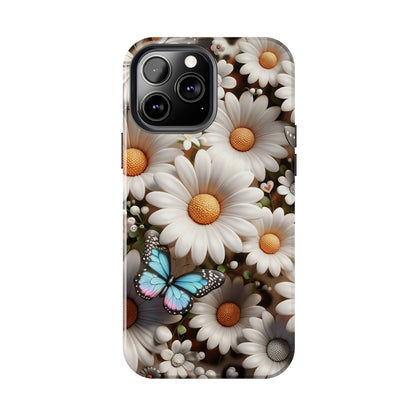 Butterflies, Leopard Print & Daisies Digital print Design Tough Phone Case compatible with a large variety of iPhone models,Gift, Phone Case