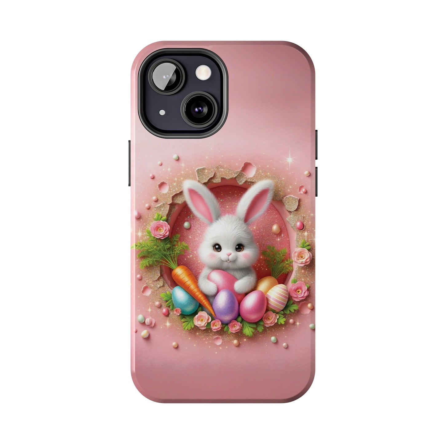 Easter Bunny Hole in the Wall design Tough Phone Case compatible with a large variety of iphone models