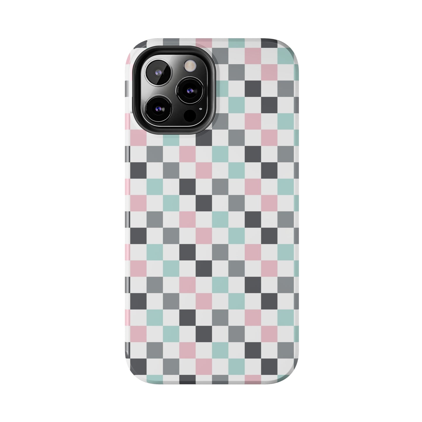 Multicolor Checkerboard print design Tough Phone Case compatible with a large variety of iphone models