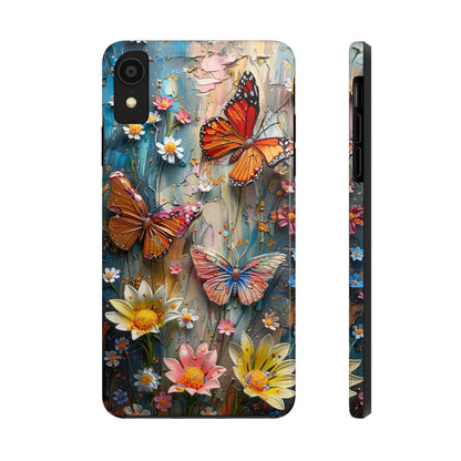 Butterfly Floral Art iPhone Case, Vibrant Nature-Inspired Protective Phone Cover compatible with a large variety of iPhone models, Phone Case, Gift