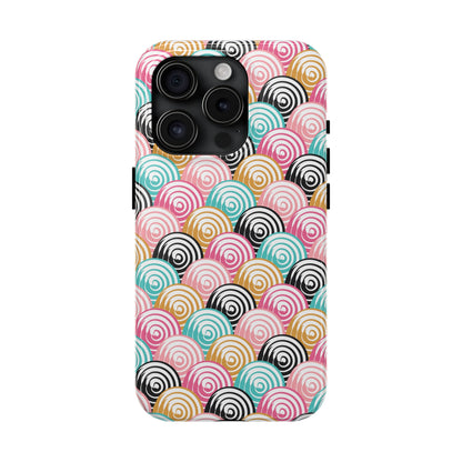 Rainbow Swirls Pattern design Tough Phone Case compatible with a large variety of iphone models