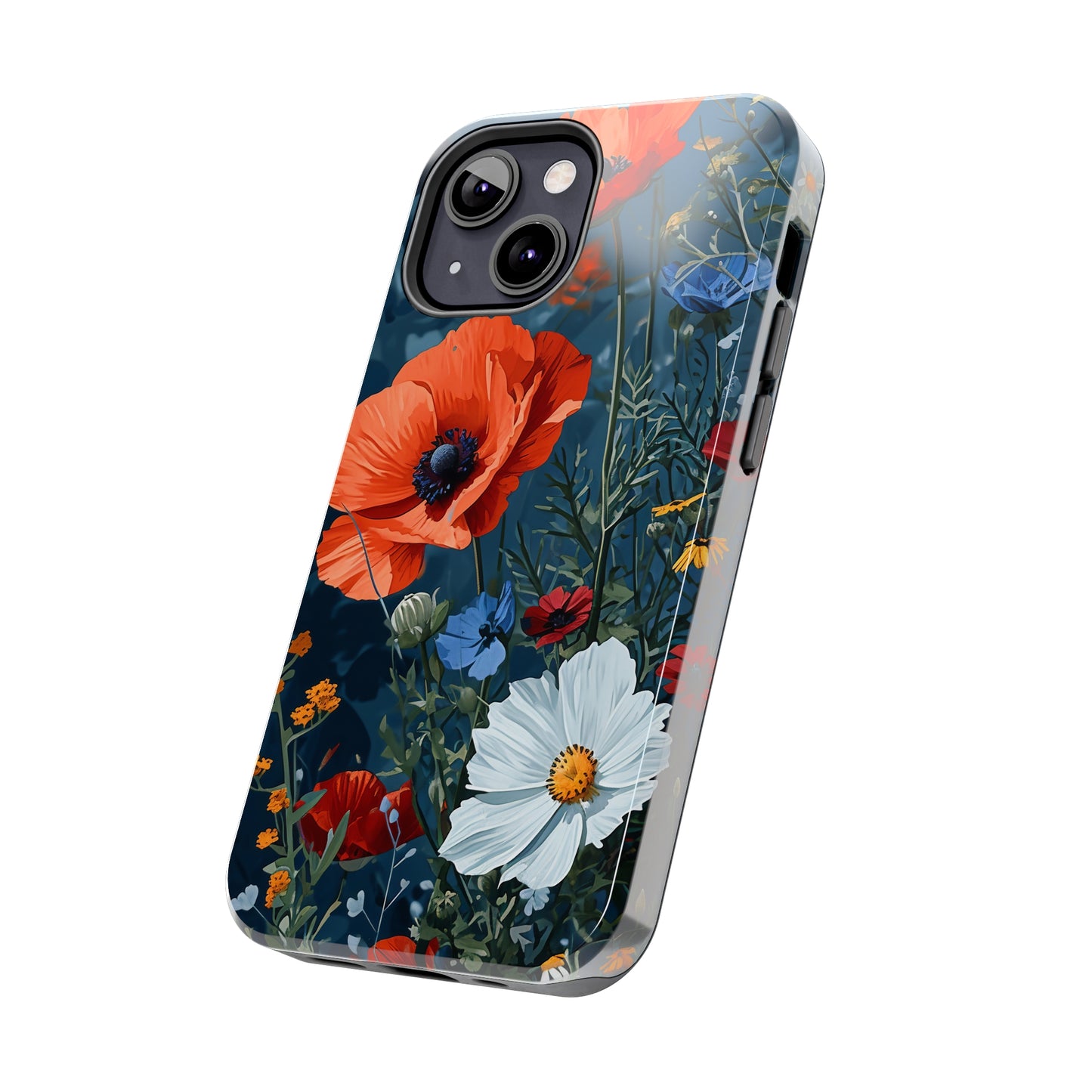 Wildflowers Vibrant Tones Digital print Design Tough Phone Case compatible with a large variety of iPhone models, Gift, Phone Case