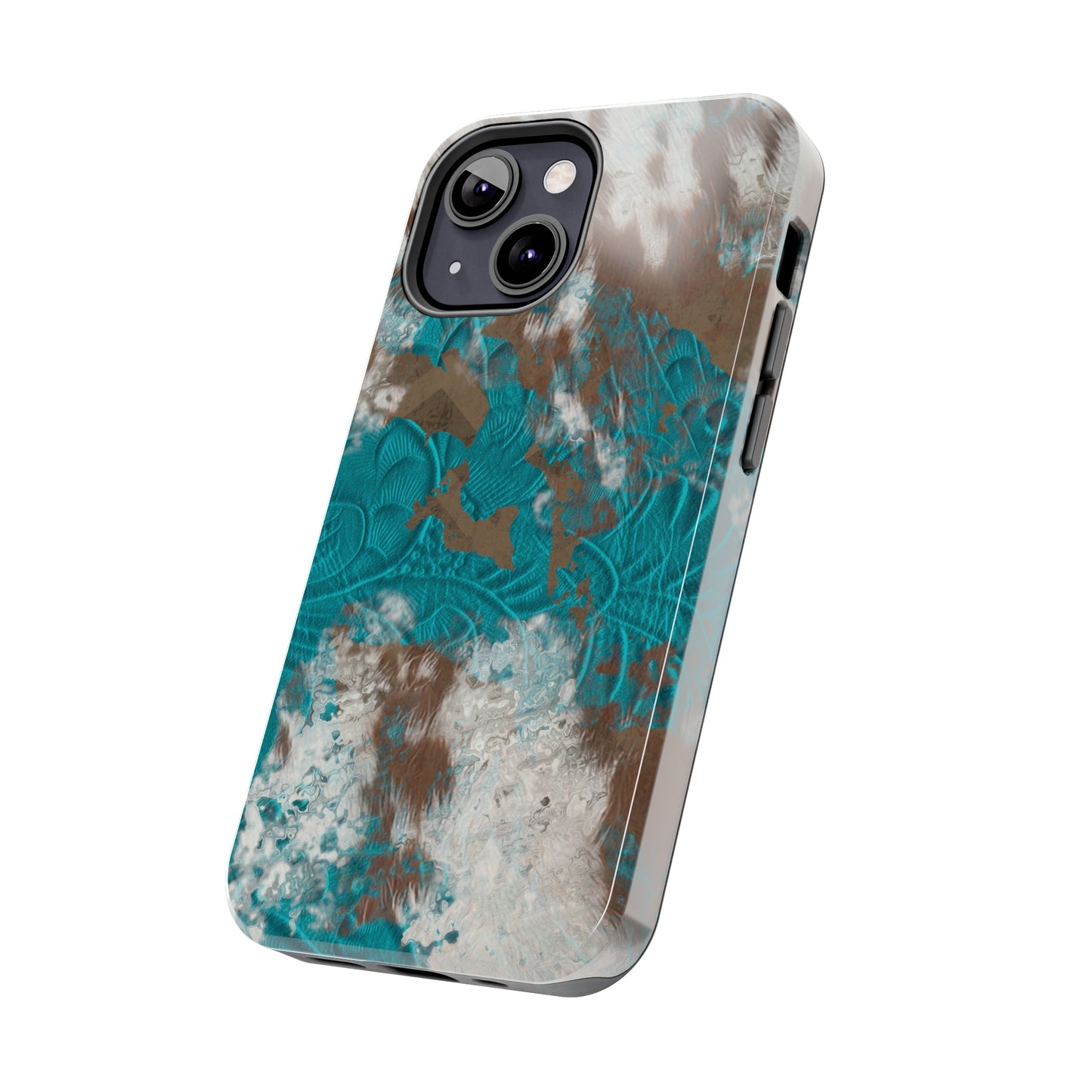 Western Cow Print Design  Phone Case- Lightweight, Impact Resistant Cover for iPhone 6, 6s, 12, 13, 14, 15