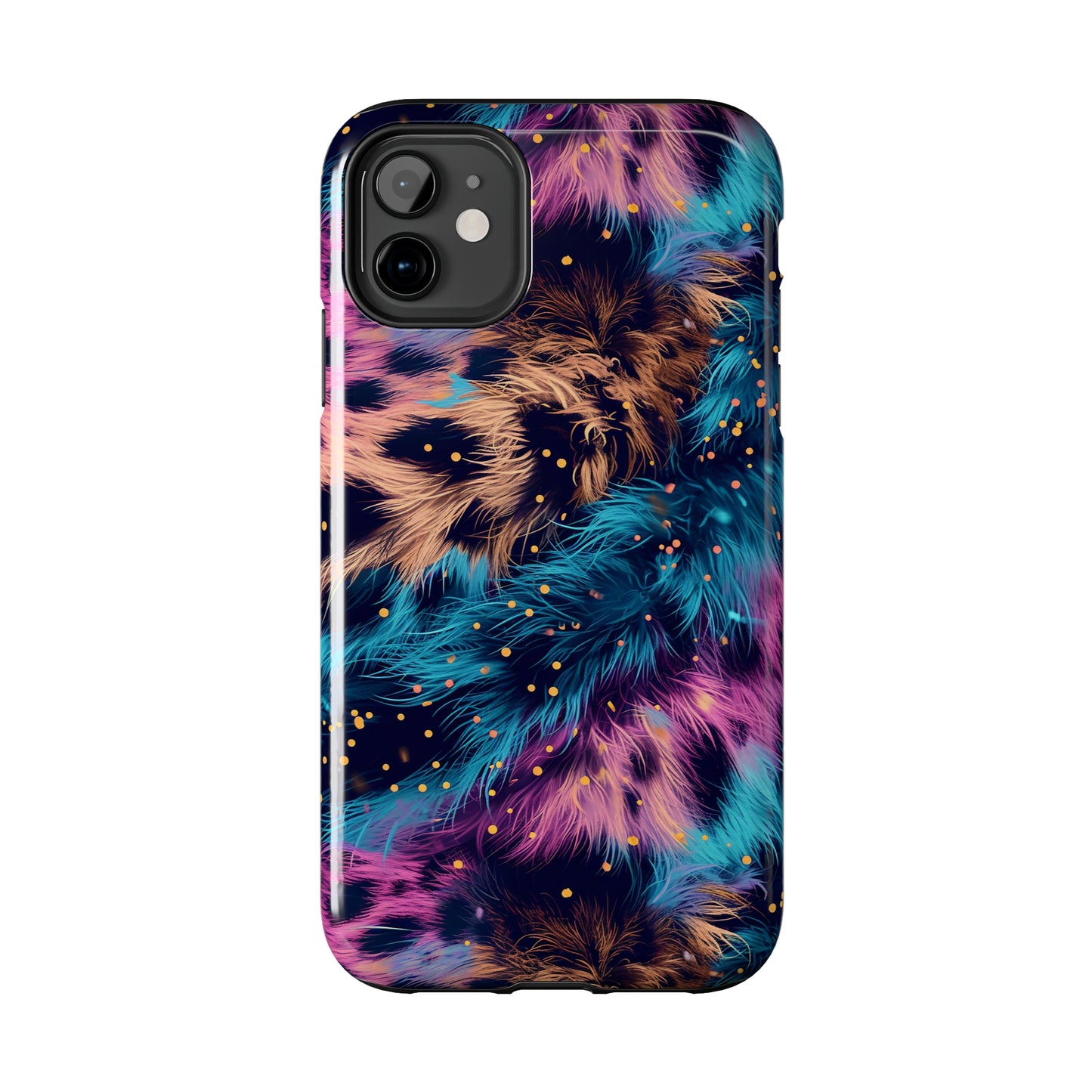 Multicolor unique leopard Pattern Design Tough Phone Case compatible with a large variety of iPhone models, Gift, Phone Case