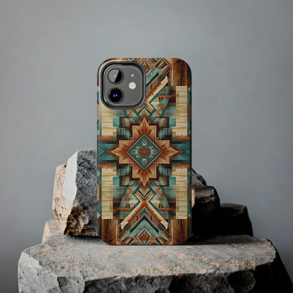 Native American Pattern Design Tough Phone Case compatible with a large variety of iPhone models, Gift, Phone Case