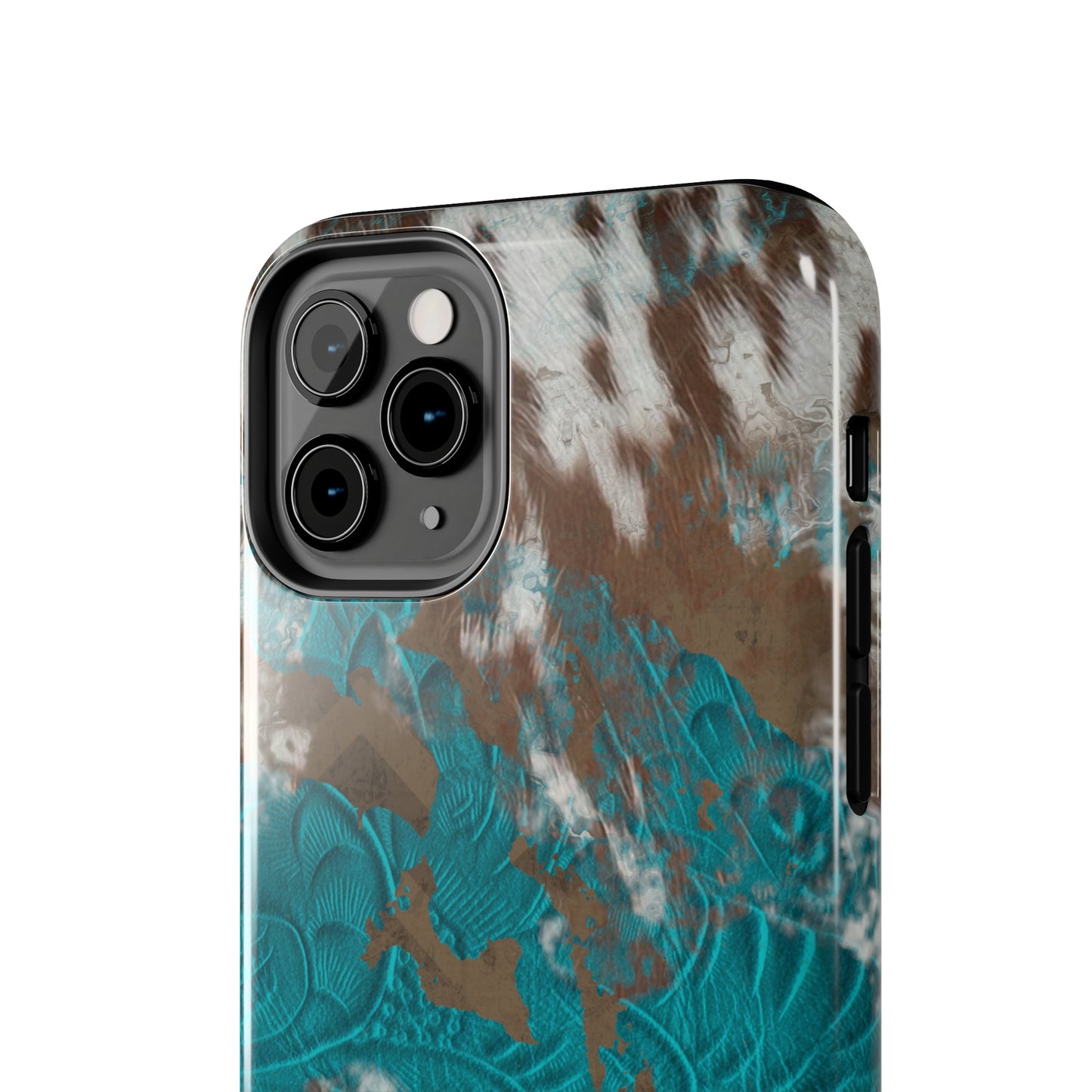 Western Cow Print Design  Phone Case- Lightweight, Impact Resistant Cover for iPhone 6, 6s, 12, 13, 14, 15