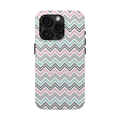 Pastel Chevron print design Tough Phone Case compatible with a large variety of iphone models