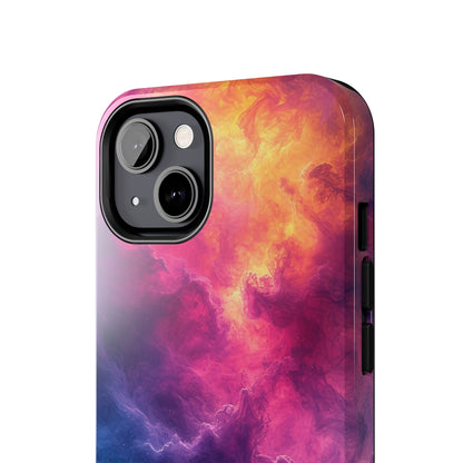 Abstract Art Colorful Nebula Design Phone Case- Lightweight, Impact Resistant Cover for iPhone 6, 6s, 12, 13, 14, 15