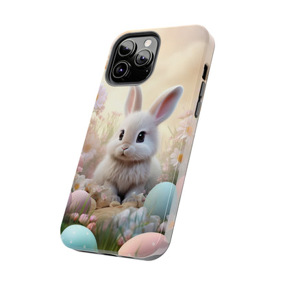 Cute Easter Bunny Pattern Design Tough Phone Case compatible with a large variety of iPhone models, Gift, Phone Case