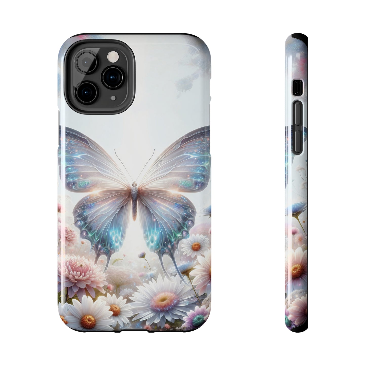 Fantasy Butterfly and Floral design Tough Phone Case compatible with a large variety of iphone models