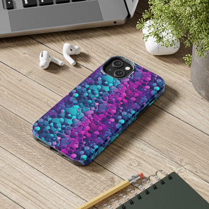 3D Bubble Print Pattern Design Tough Phone Case compatible with a large variety of iPhone models, Phone Case, Gift