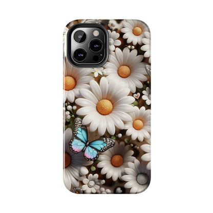 Butterflies, Leopard Print & Daisies Digital print Design Tough Phone Case compatible with a large variety of iPhone models,Gift, Phone Case