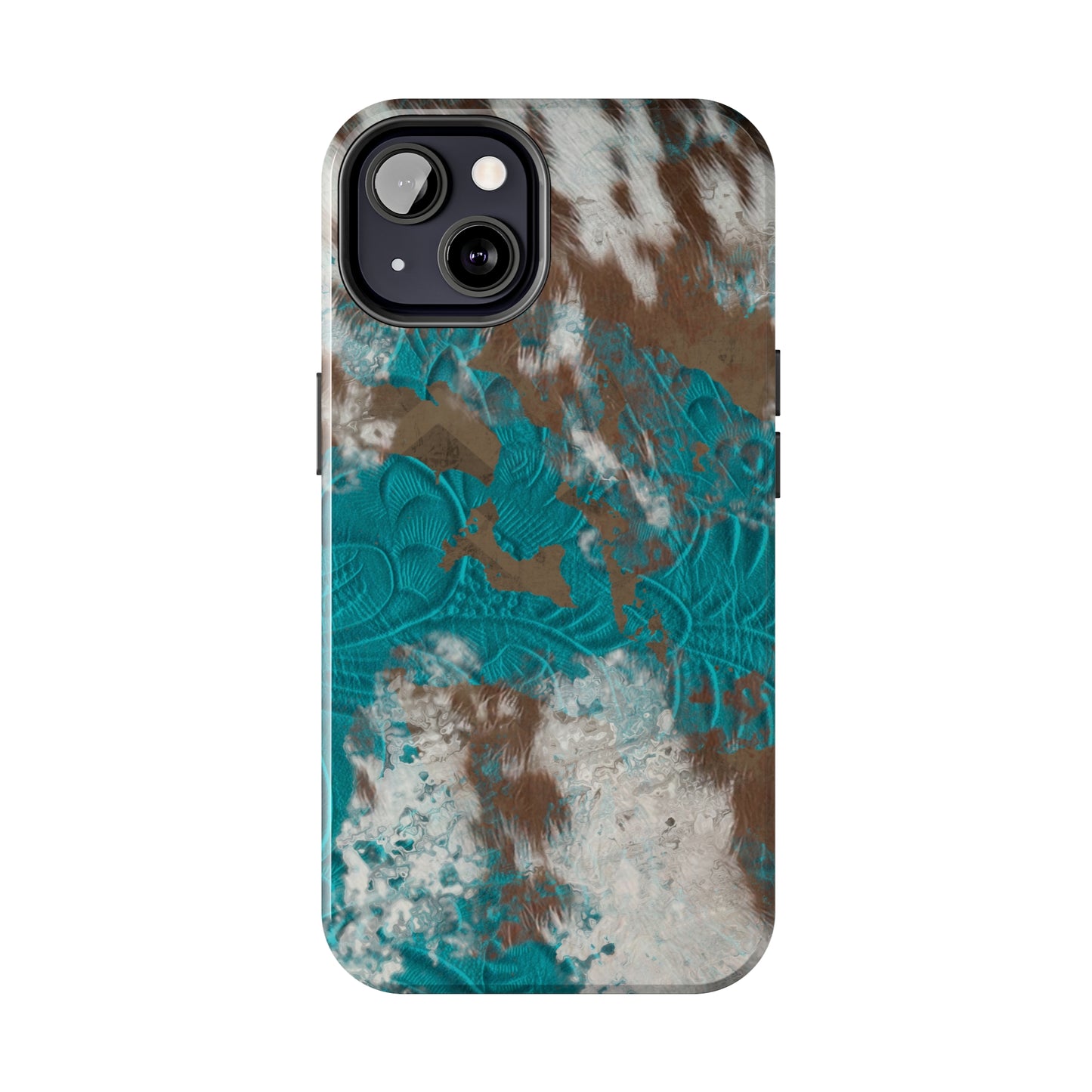 Western Cow Print Design  Phone Case- Lightweight, Impact Resistant Cover for iPhone 6, 6s, 12, 13, 14, 15