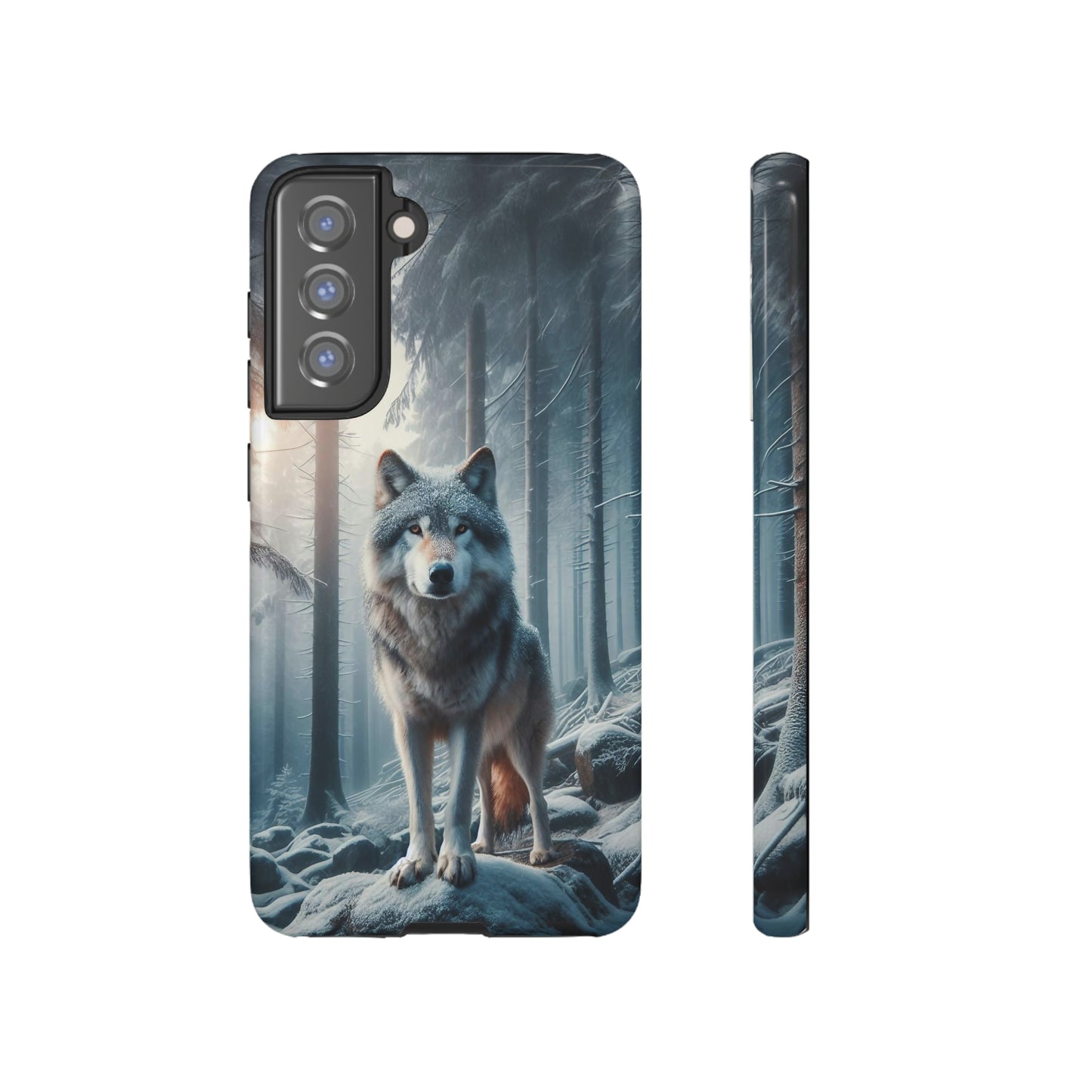 Majestic Wolf print design Tough Phone Case compatible with a large variety of Samsung models