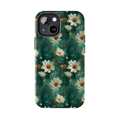 Watercolor Daisy Floral iPhone Case, Elegant White Blossom Design, Protective Phone Cover, Stylish Watercolor Flower Pattern compatible with a large variety of iPhone models, Phone Case, Gift