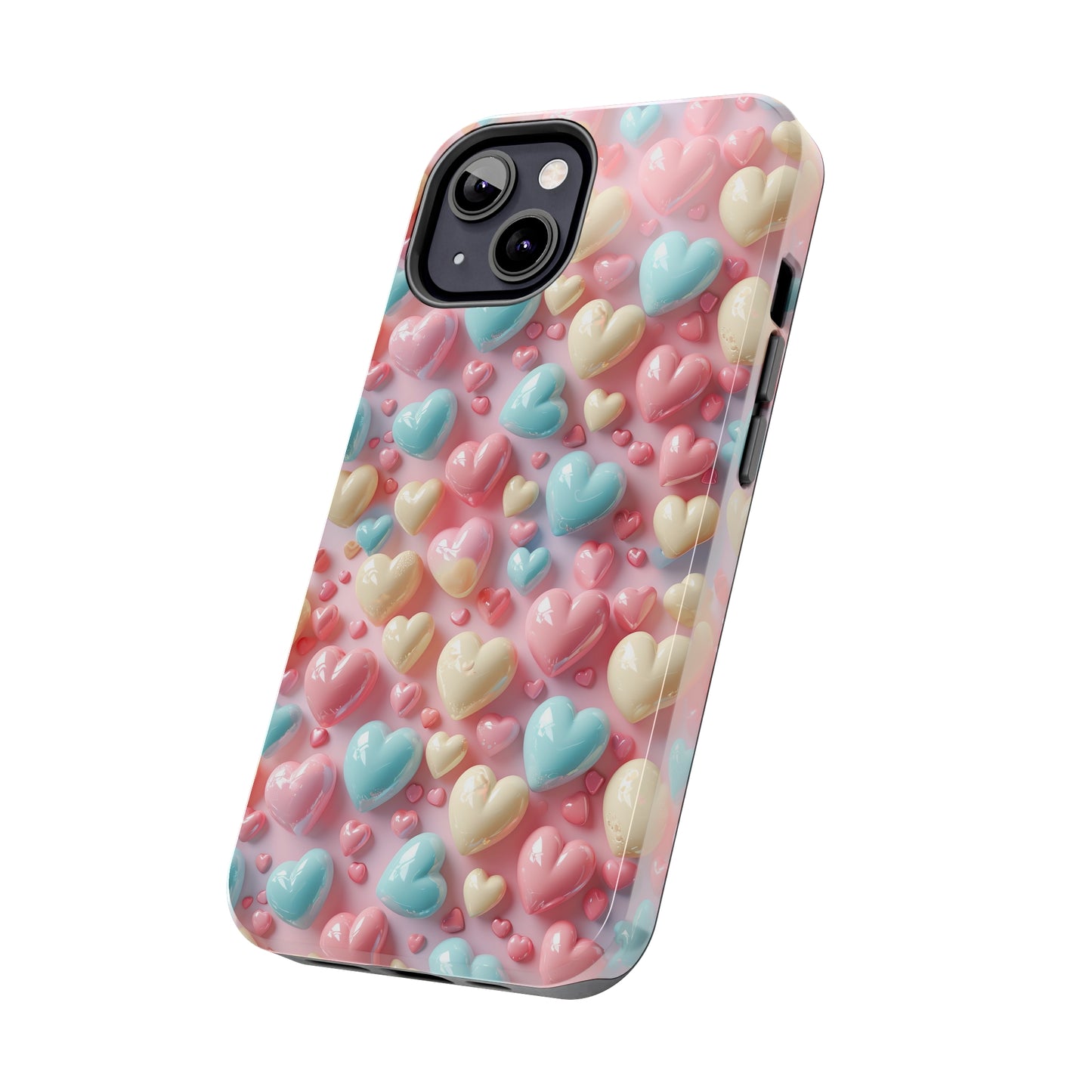 Valentine's Candy Hearts Pattern Design Tough Phone Case compatible with a large variety of iPhone models, Gift, Phone Case