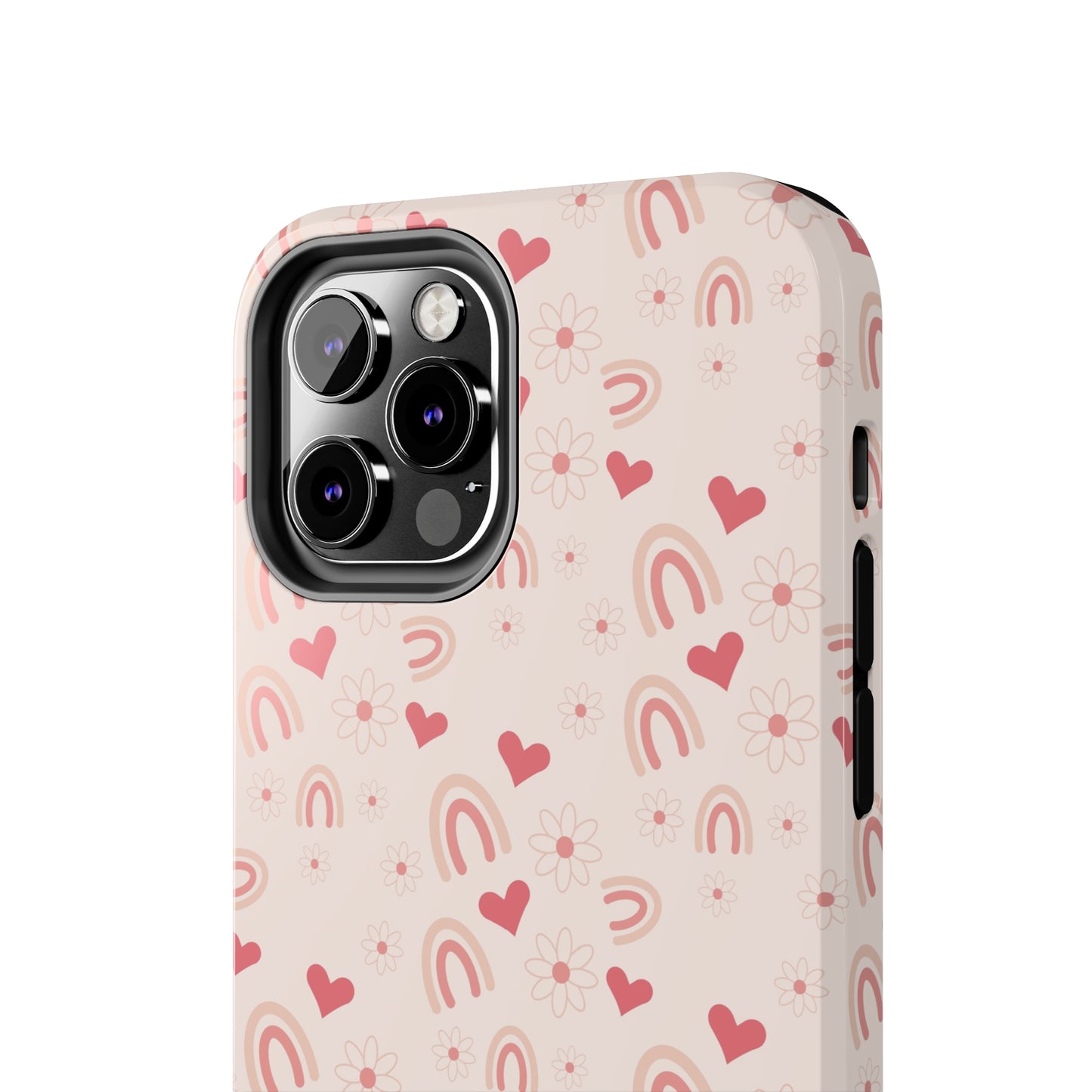 Pink Boho2 Rainbow print Design Tough Phone Case compatible with a large variety of iPhone models, Gift, Phone Case