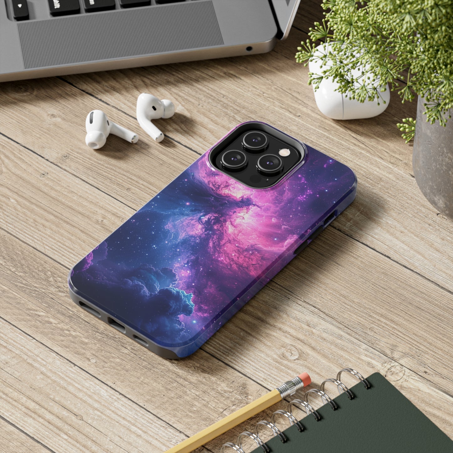 Cosmic Landscape Starry Night Design Phone Case- Lightweight, Impact Resistant Cover for iPhone 6, 6s, 12, 13, 14, 15