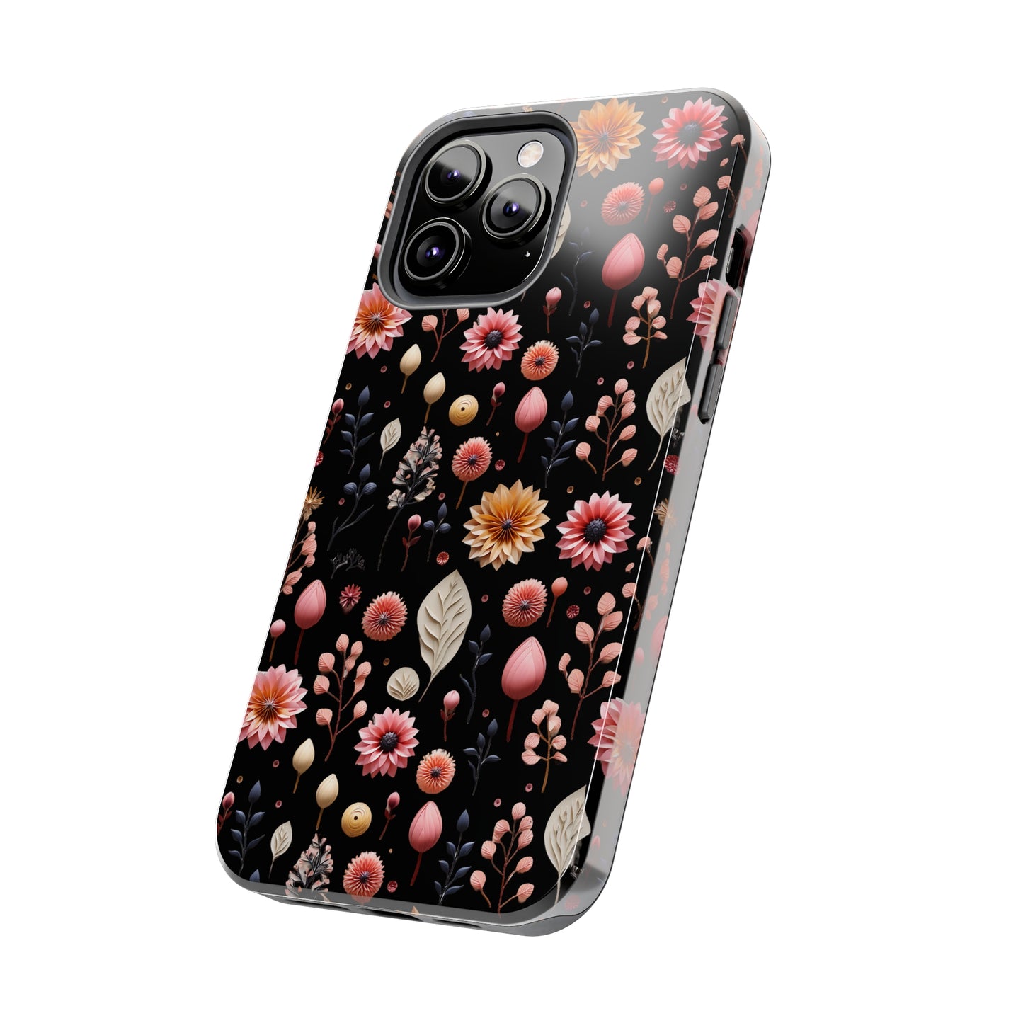 Floating Flowers print design Tough Phone Case compatible with a large variety of iphone models