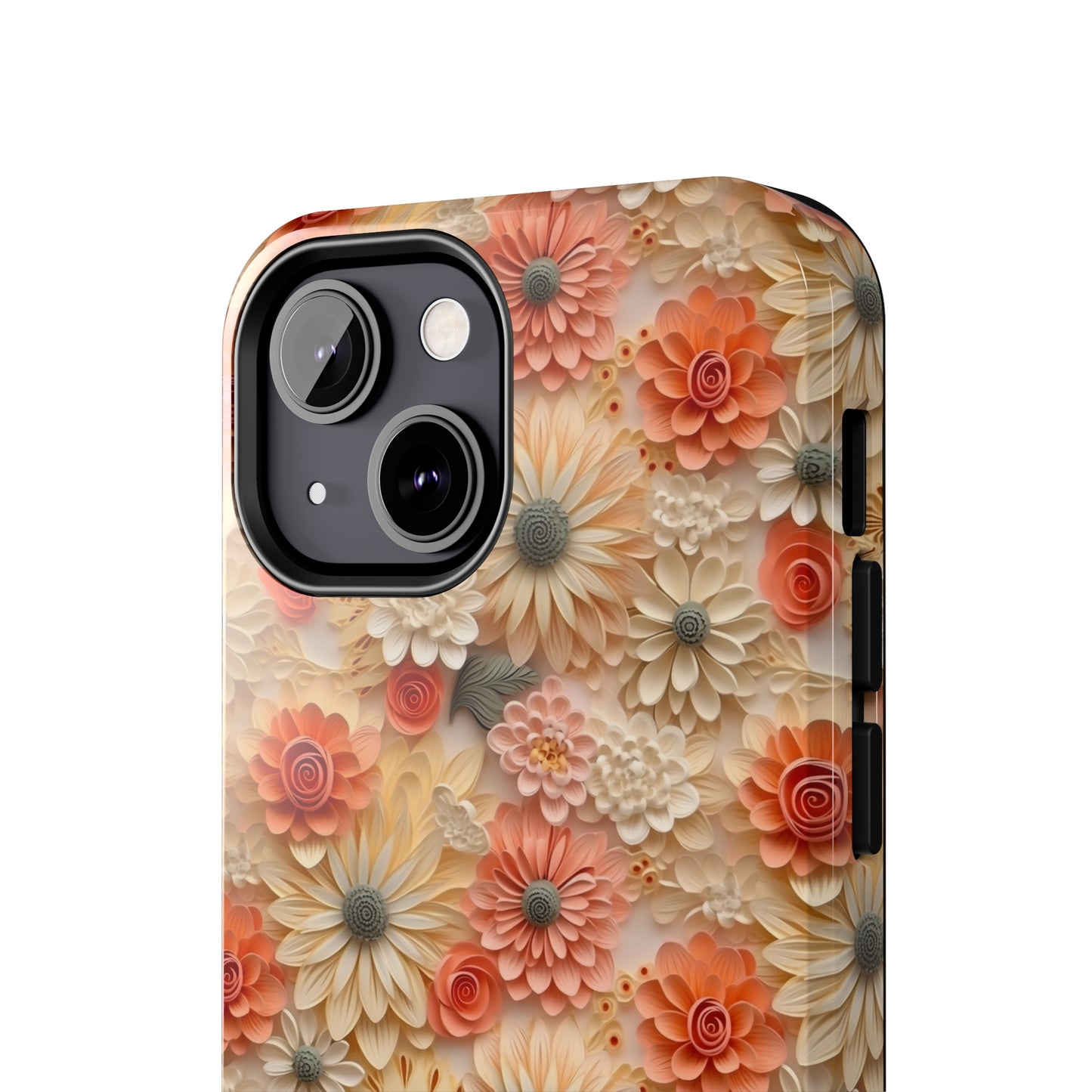 3D Wildflower Floral Pattern print design Phone Case- Lightweight, Impact Resistant Cover for iPhone 6, 6s, 12, 13, 14, 15